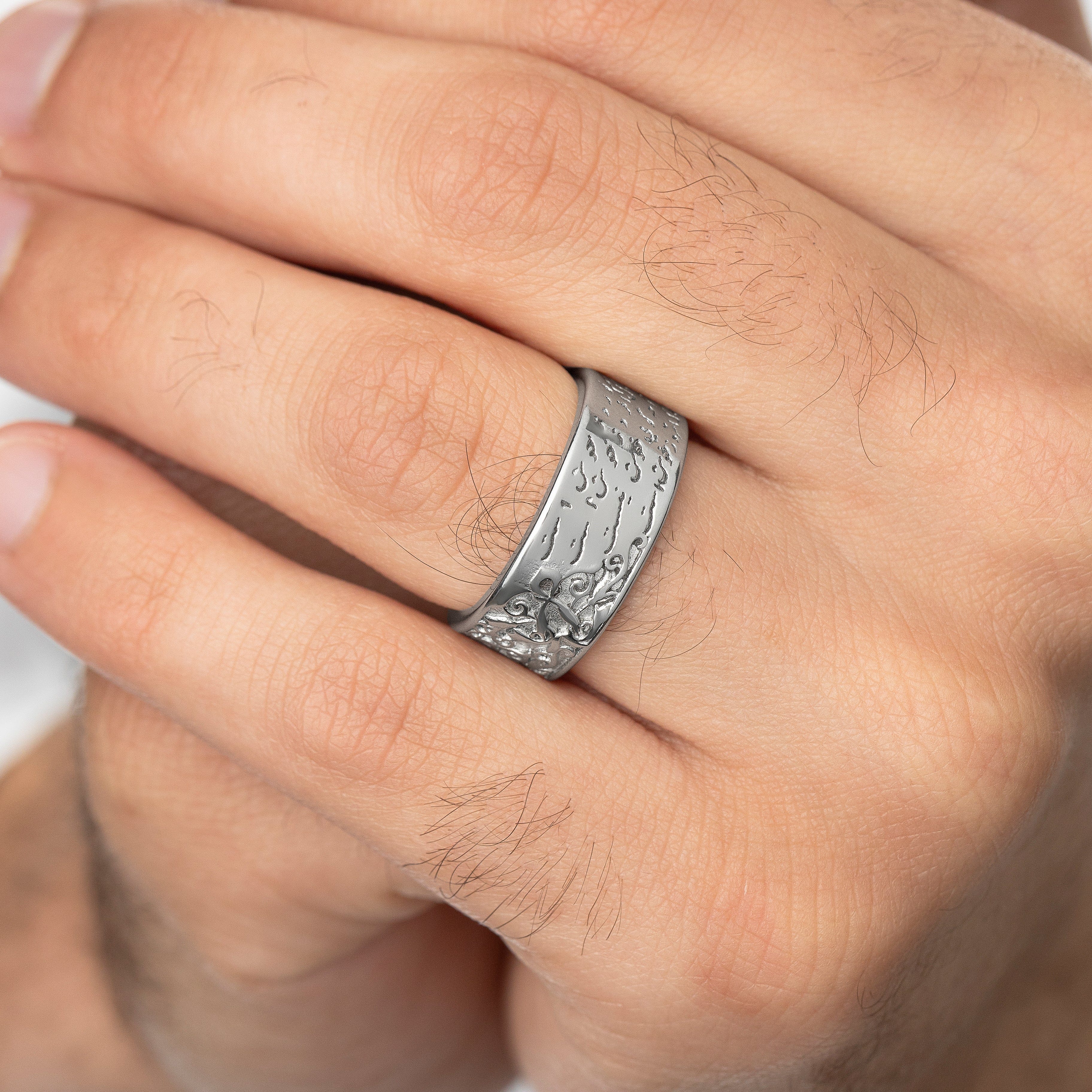 Be Happy About Today Poem Ring | Men