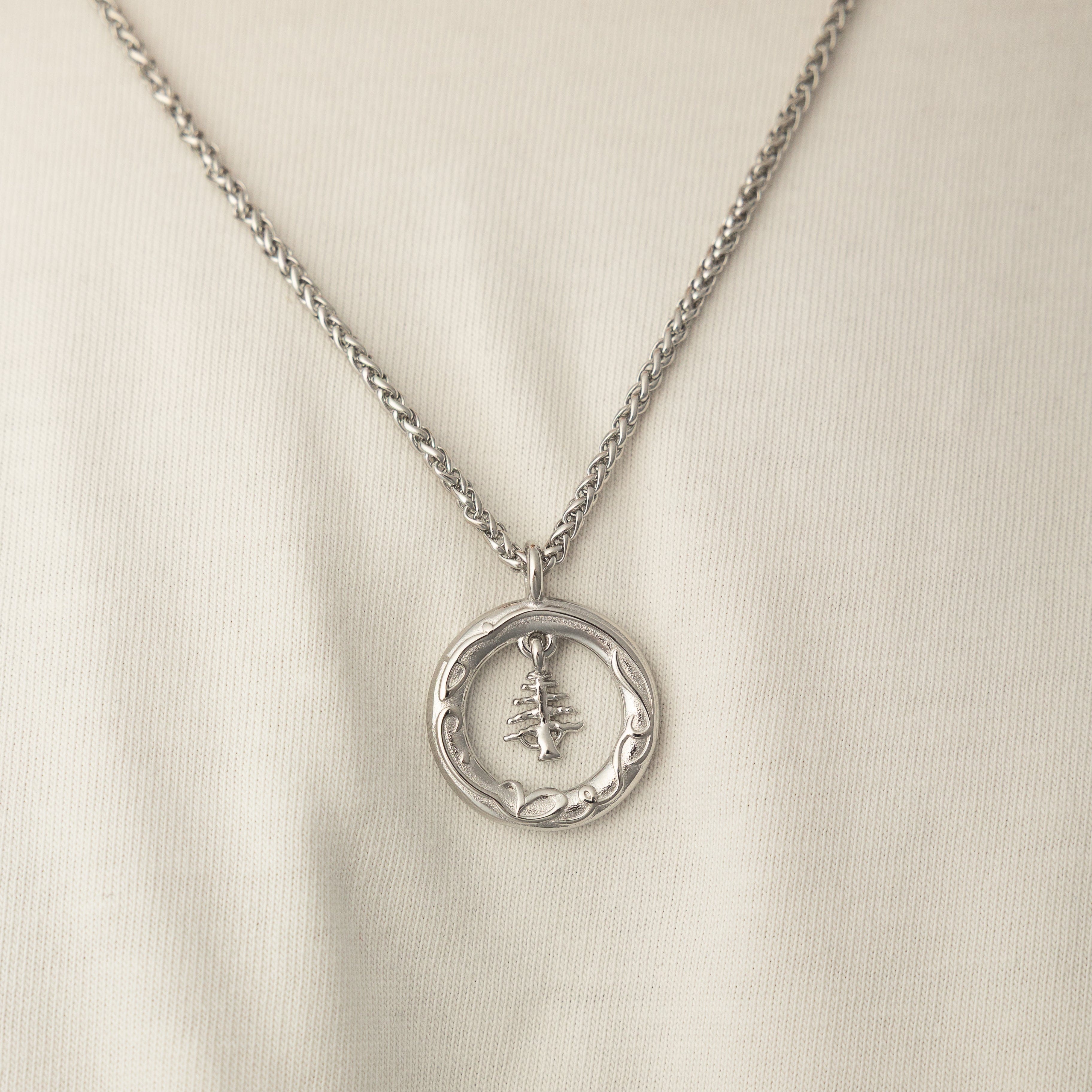 "Love of the Homeland" Lebanon Cedar Necklace | Men