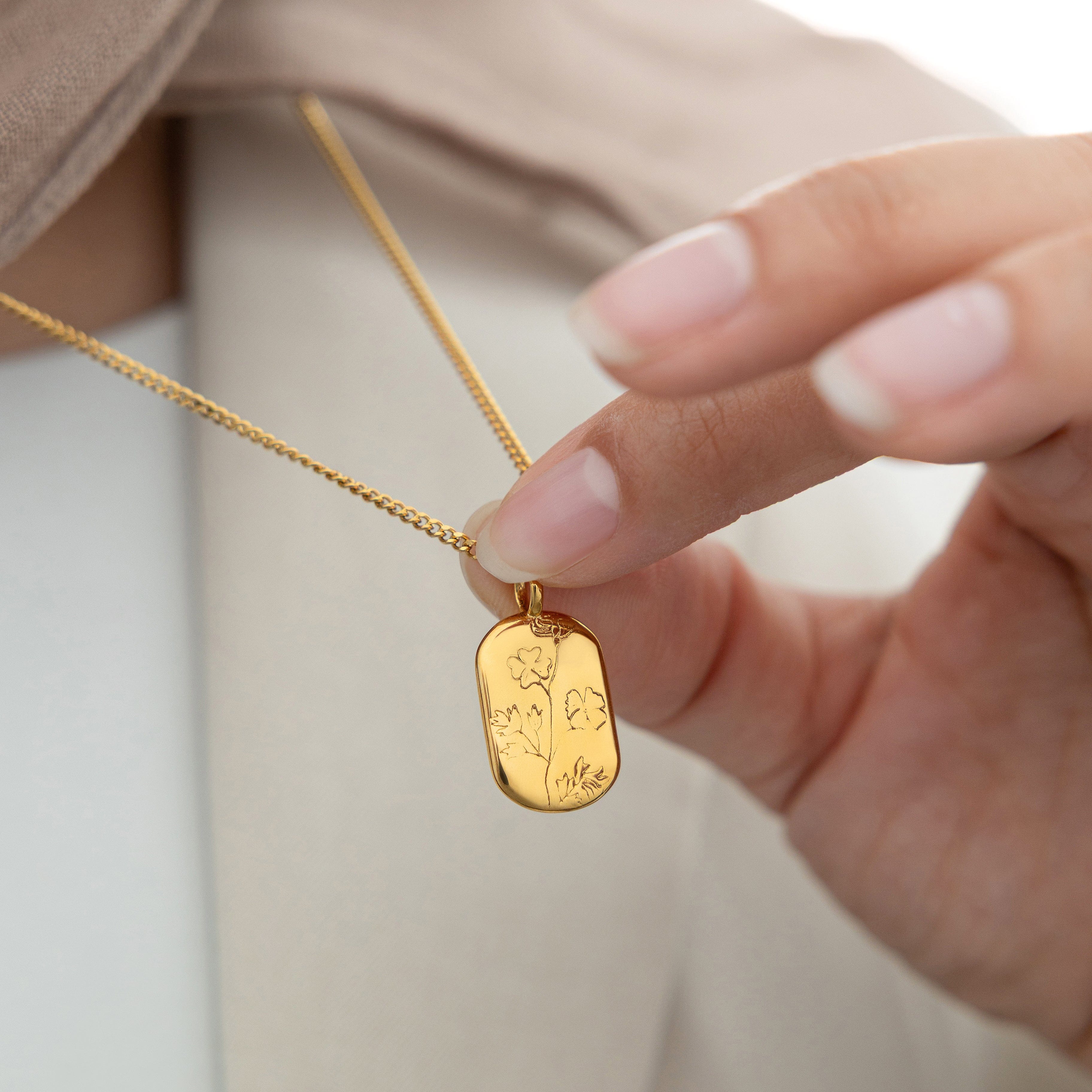 Palestine Poppy Stamp Necklace | Women