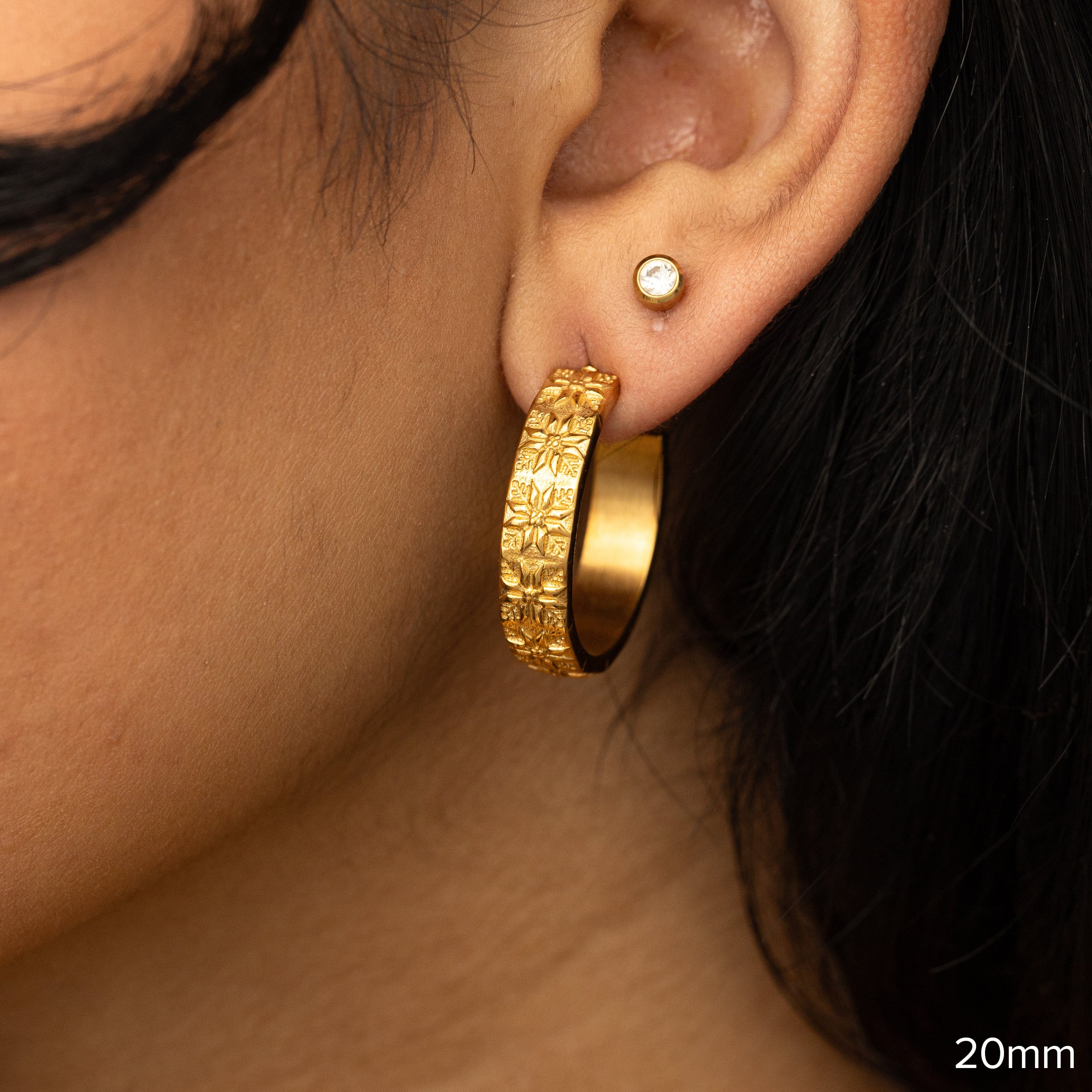 Tatreez Hoop Earrings