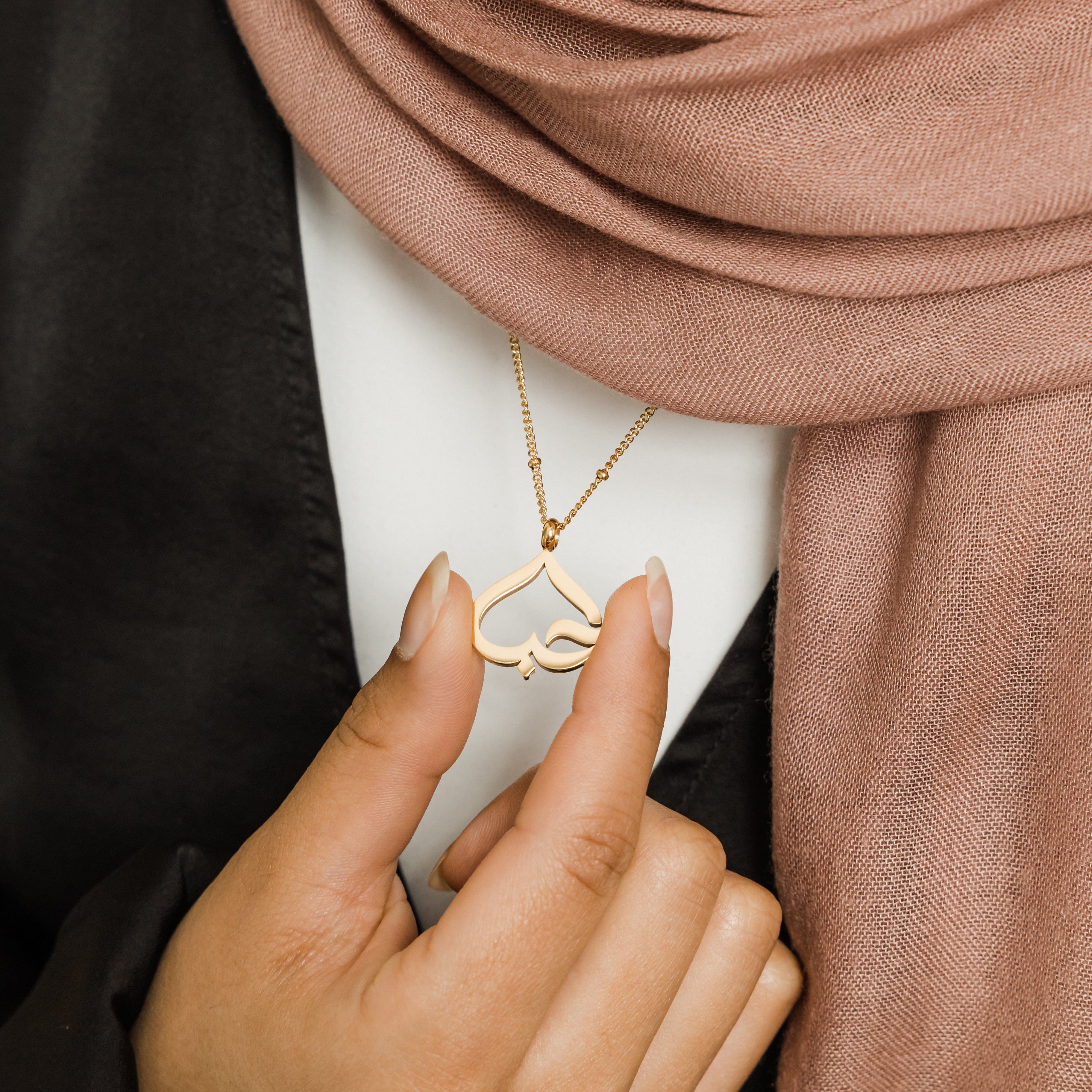 Love' Heart Calligraphy Necklace