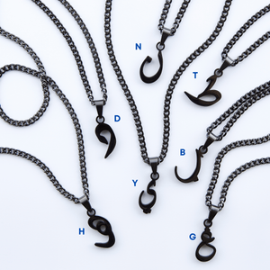 Hanging Arabic Letter Necklace | Men - Nominal