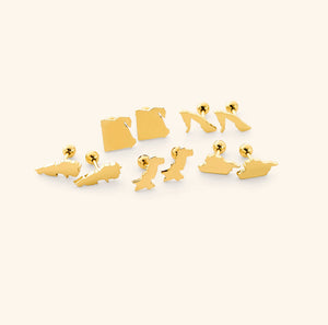 Country Stud Earrings - Nominal
