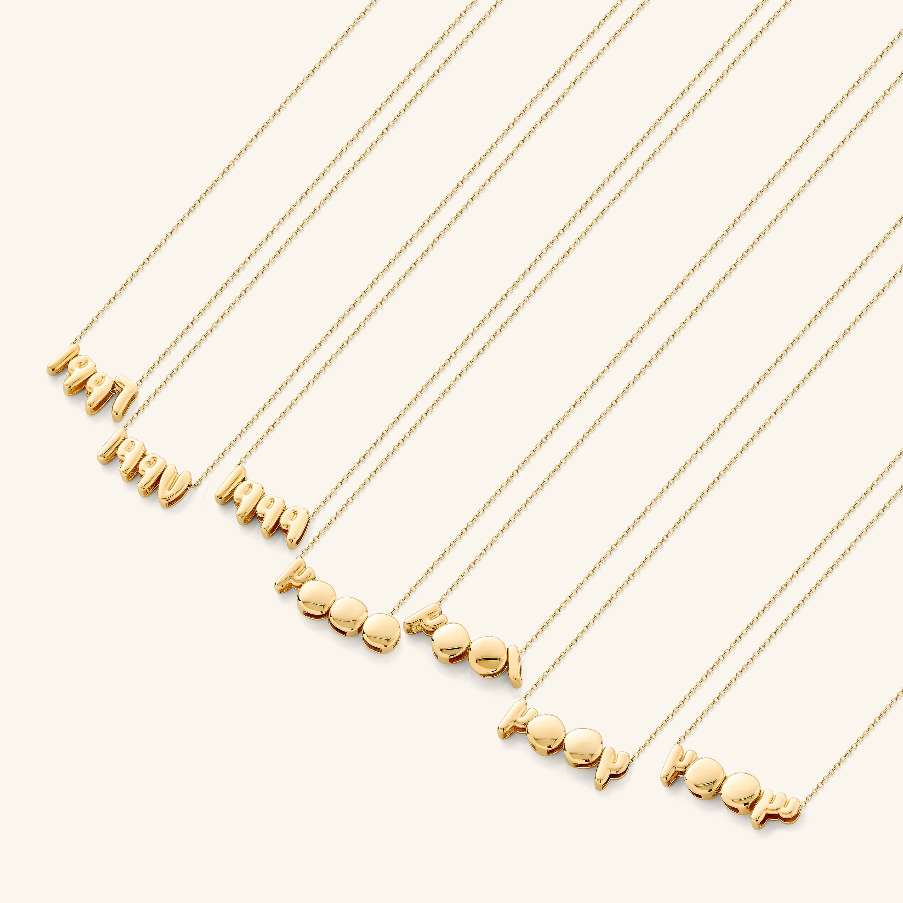 Arabic Bubble Birthyear Necklace - Nominal