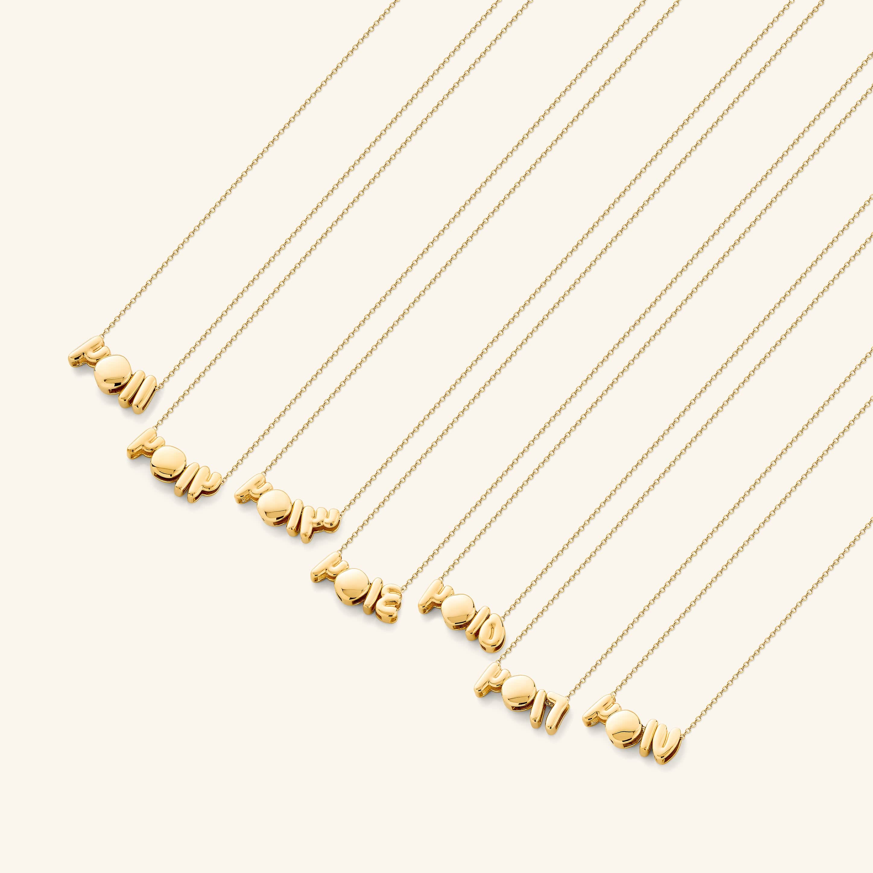 Arabic Bubble Birthyear Necklace - Nominal