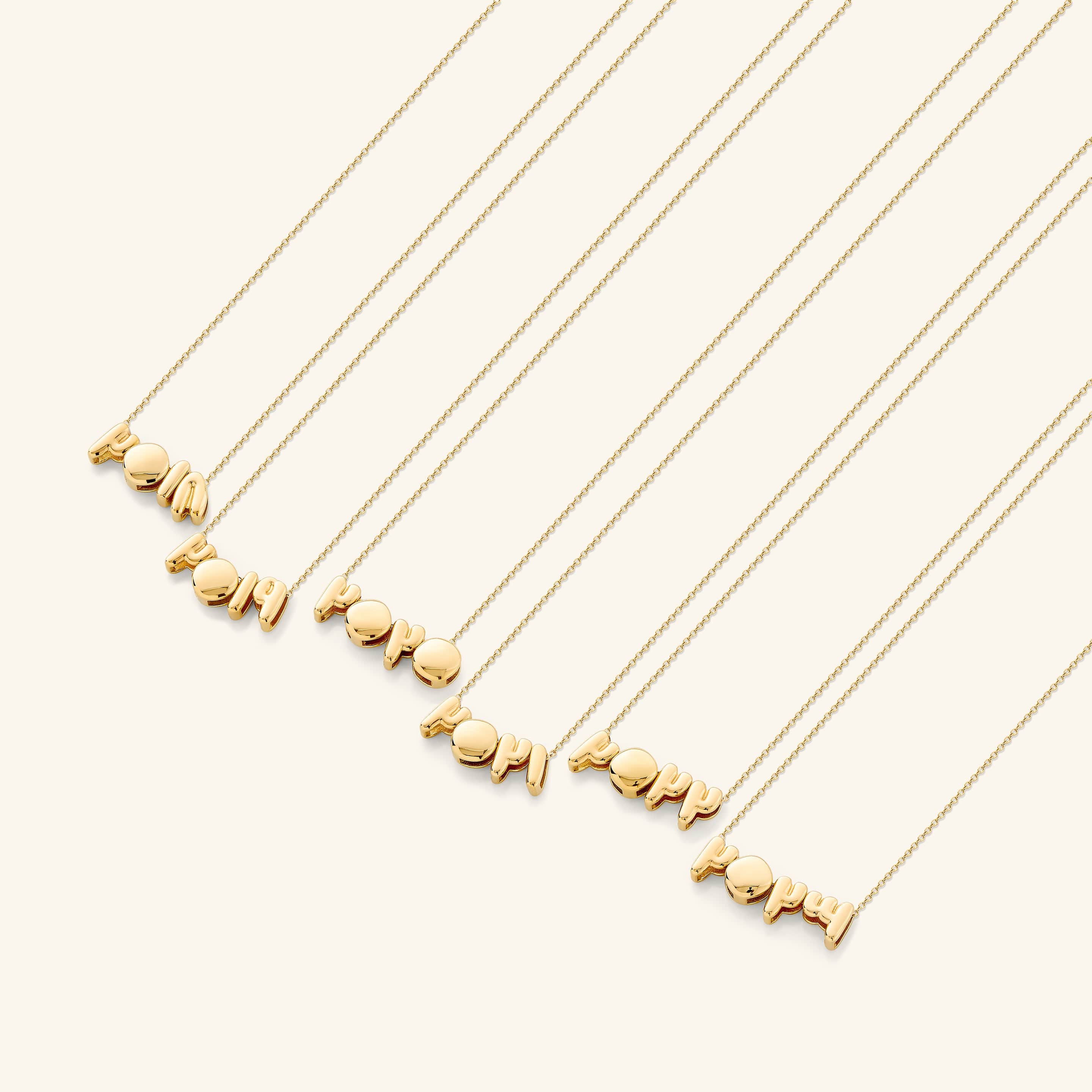 Arabic Bubble Birthyear Necklace - Nominal