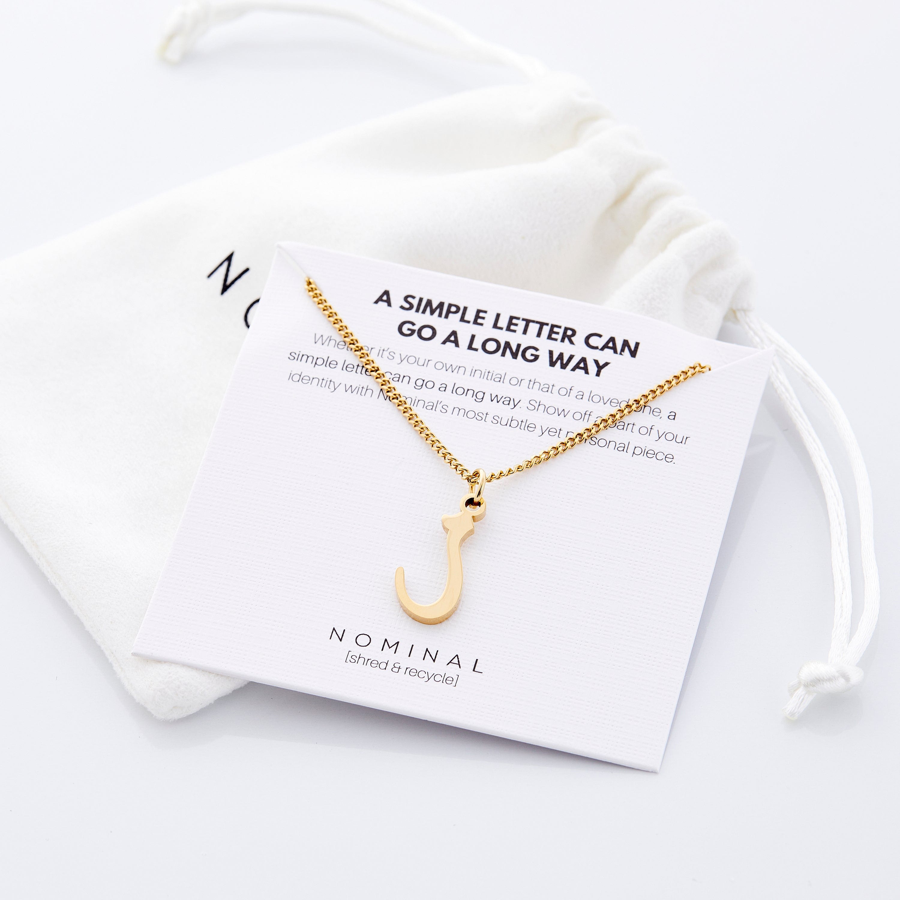 Hanging Arabic Letter Necklace | Women - Nominal