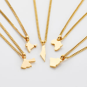 Country Map Necklace | Kids - Nominal