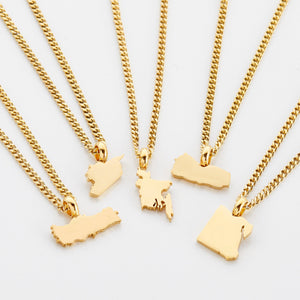 Country Map Necklace | Kids - Nominal