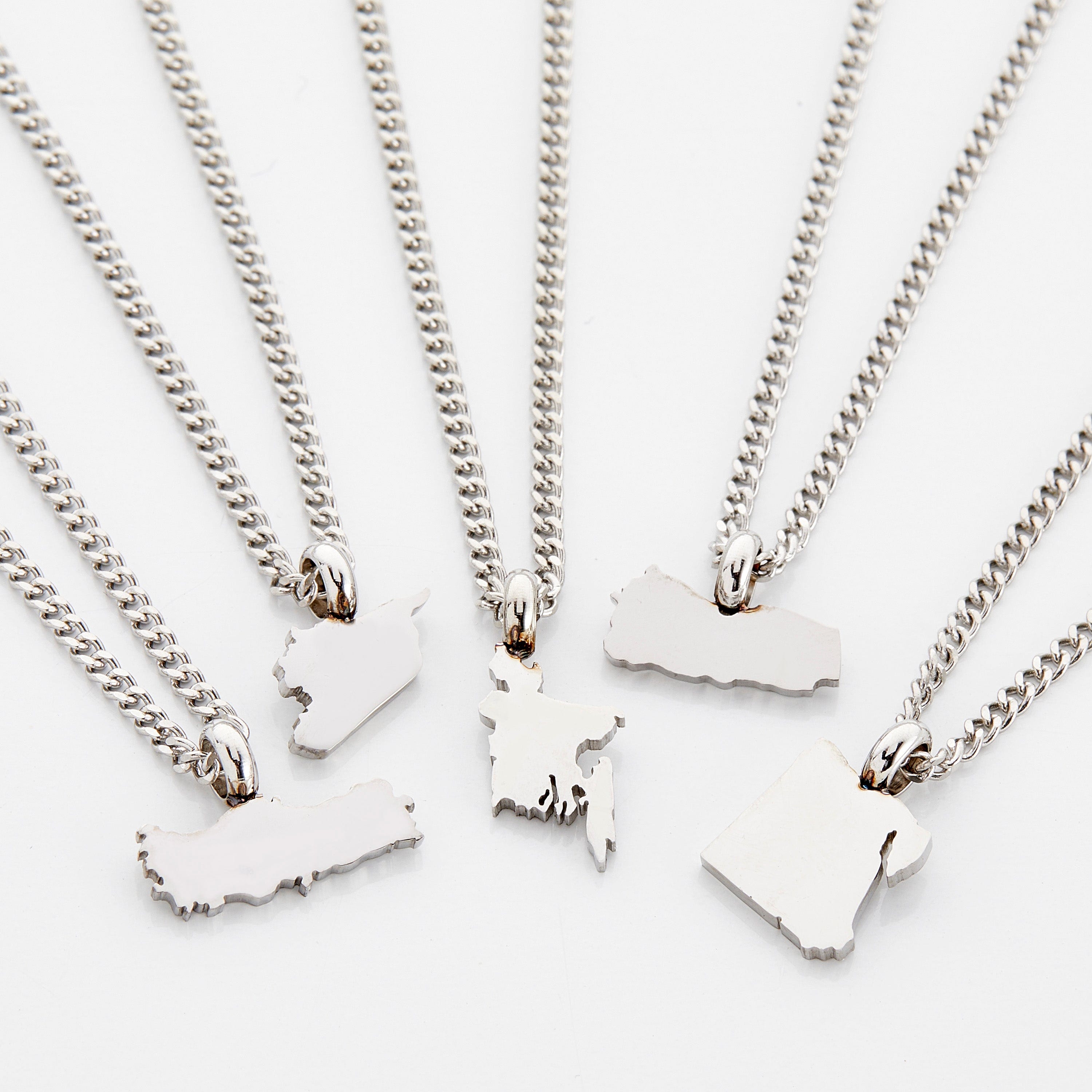 Country Map Necklace | Kids - Nominal