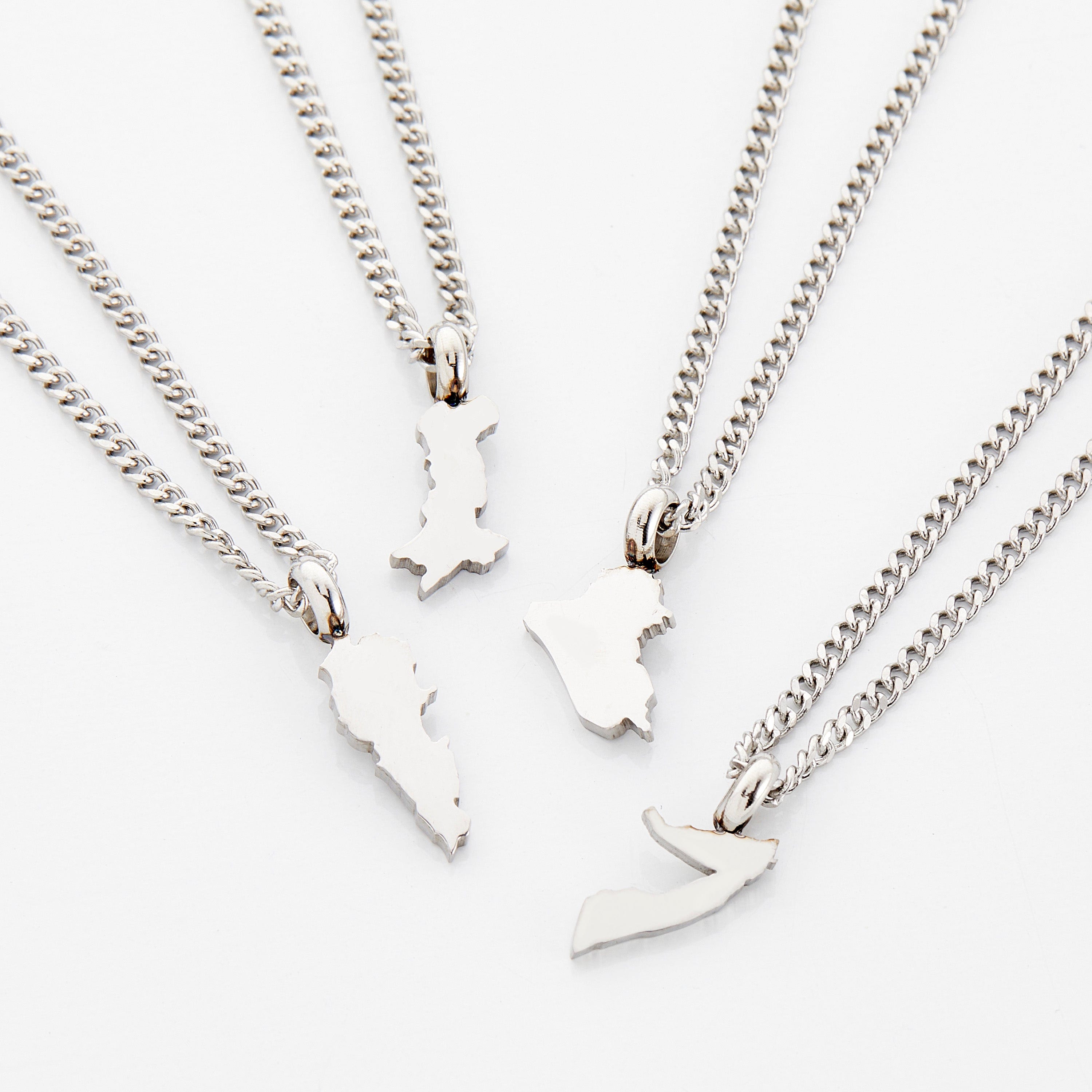 Country Map Necklace | Kids - Nominal
