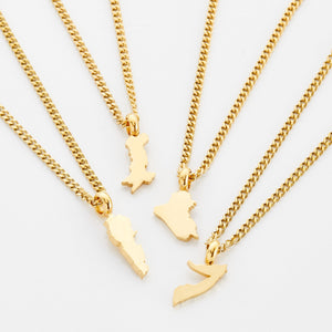 Country Map Necklace | Kids - Nominal