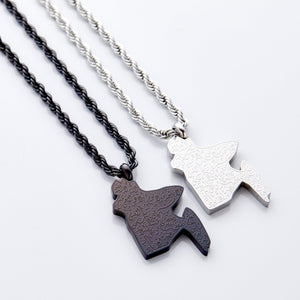 Ayatul Kursi Country Map Necklace | Men - Nominal