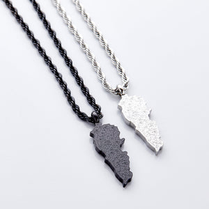 Ayatul Kursi Country Map Necklace | Men - Nominal