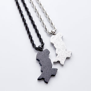 Ayatul Kursi Country Map Necklace | Men - Nominal