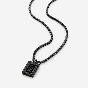 Black Handala Necklace on a white background