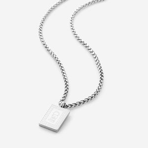 Silver Handala Necklace on a white background