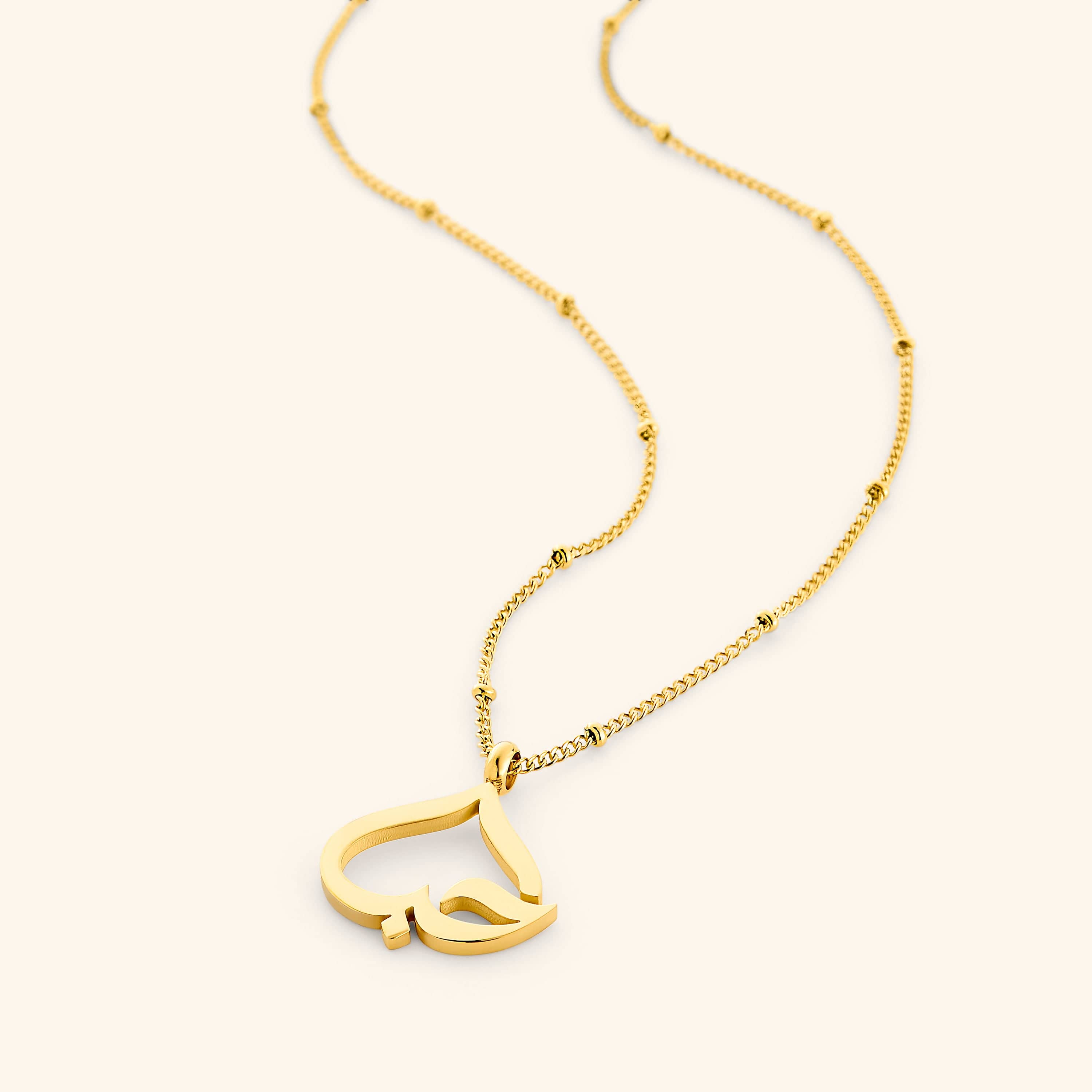 Love' Heart Calligraphy Necklace - Nominal