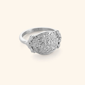 Silver ring engraved with the Hadith Qudsi of Allah’s promise: “Walk to Me and I’ll run to you”.